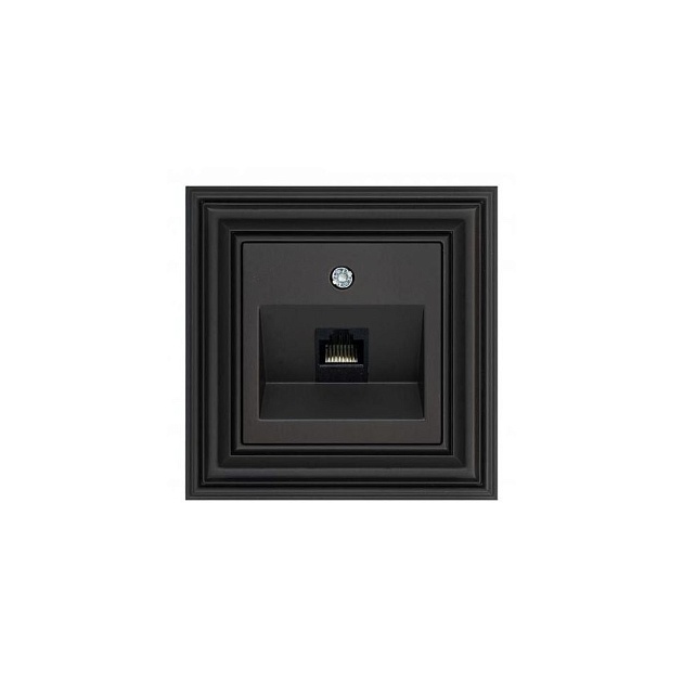 Розетка RJ45 Liregus Retro черный матовый 29-235 Фото № 1