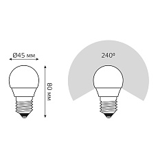 Лампа светодиодная Gauss E27 10W 3000K матовая 53210 2