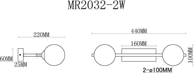 Бра MyFar Valency MR2032-2W Фото № 2
