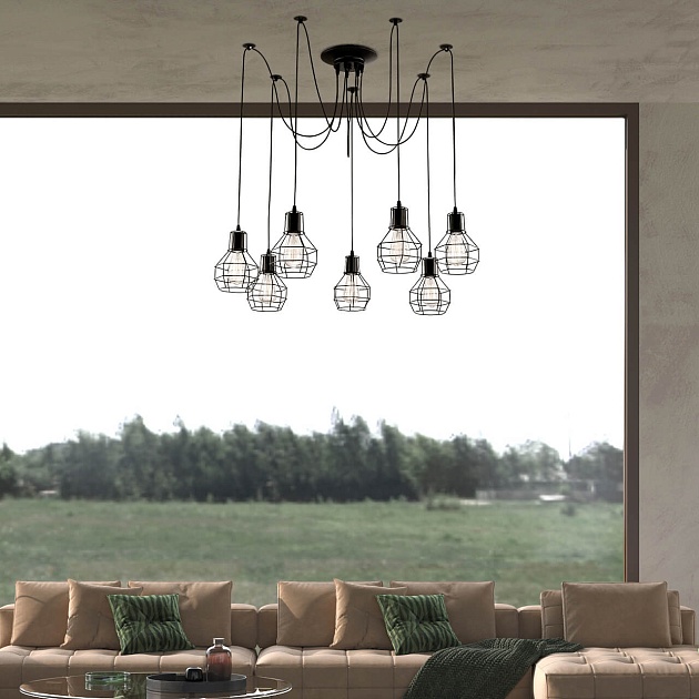 Подвесная люстра Arte Lamp A1109SP-7BK изображение 3 Подвесная люстра Arte Lamp A1109SP-7BK Фото № 3