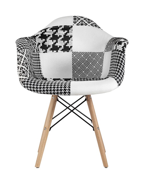 Кресло Stool Group EAMES пэчворк черно-белое Y809 bw Фото № 7