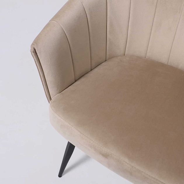 Поворотное кресло AksHome Melon бежевый велюр/черный 102945 изображение 5 Поворотное кресло AksHome Melon бежевый велюр/черный 102945 Фото № 5