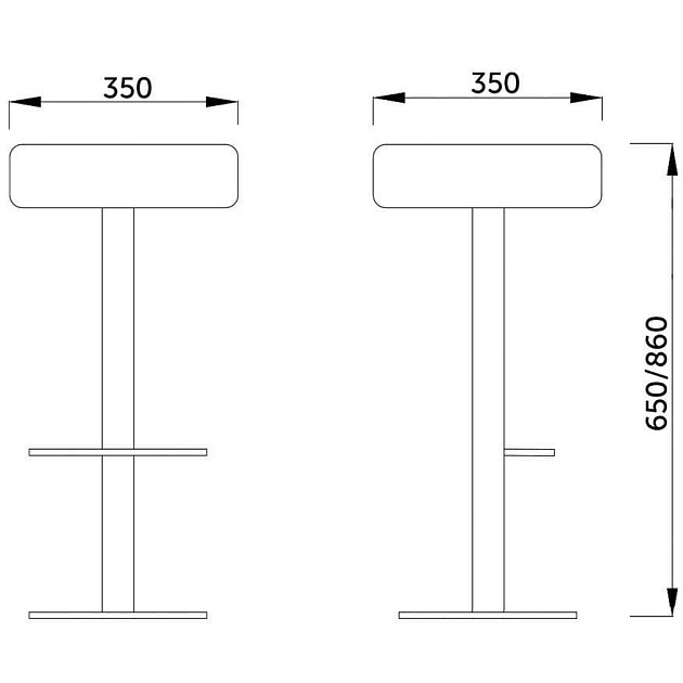 Барный стул AksHome Pina черный, экокожа 30228 изображение 2 Барный стул AksHome Pina черный, экокожа 30228 Фото № 2