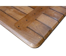 Кухонный стол Sheffilton SHT-TU14/ДУБ 80/80 дуб браш.коричневый/чёрный муар/золото 1357551802 2