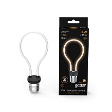 Лампа светодиодная филаментная Gauss E27 4W 2700K матовая 1004802104 3