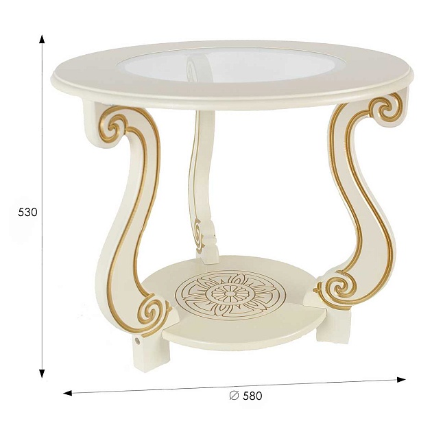 Журнальный стол Мебелик Грация (С) 000467 изображение 3 Журнальный стол Мебелик Грация (С) 000467 Фото № 3