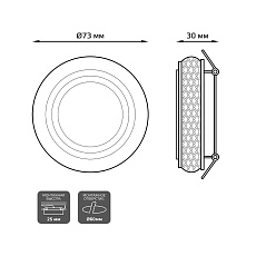 Встраиваемый светильник Gauss Backlight с подсветкой BL142 4