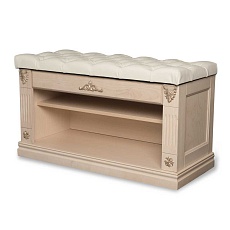 Обувница Мебелик Сильвия молочный/белый ясень 000201