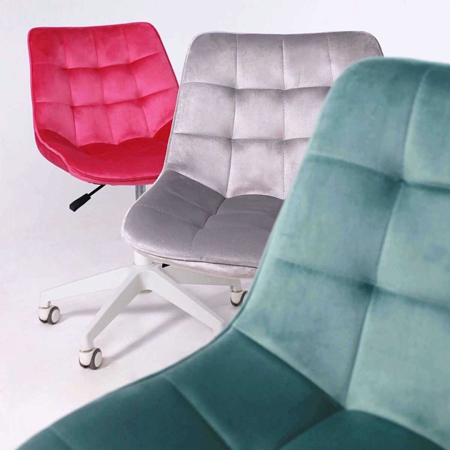 Поворотное кресло AksHome Carolyn велюр, фуксия 91956 Фото № 5