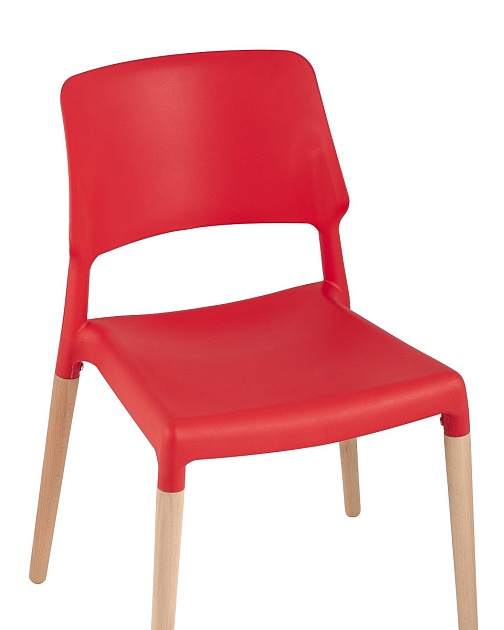 Кухонный стул Stool Group BISTRO красный с деревян. Ножками 8086 RED Фото № 5