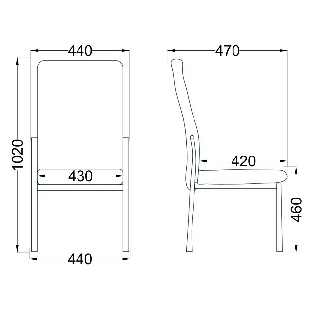 Кухонный стул AksHome Denver серый, экокожа 27903 Фото № 2