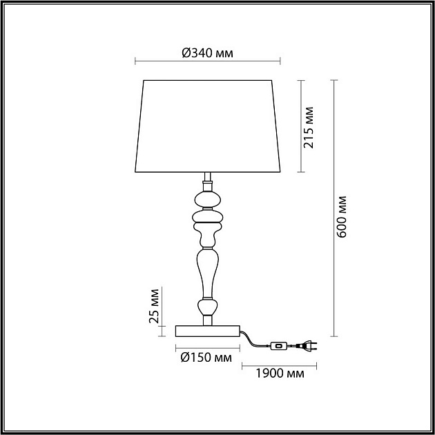 Настольная лампа Odeon Light HOMI 5040/1T изображение 2 Настольная лампа Odeon Light HOMI 5040/1T Фото № 2