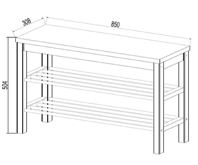Обувница Шведский Стандарт Кантри 85х50 410475002300 Фото № 2