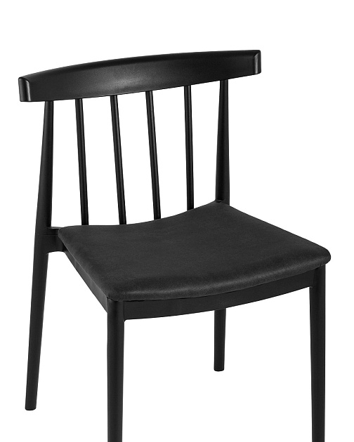 Кухонный стул Stool Group Ranch с мягким сиденьем черный 8305 black Фото № 7