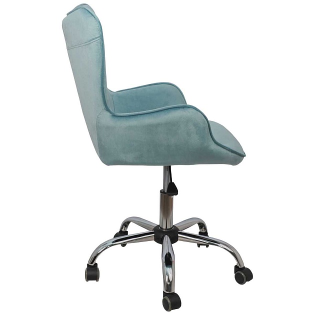 Поворотное кресло AksHome Bella голубой, велюр 77321 Фото № 6