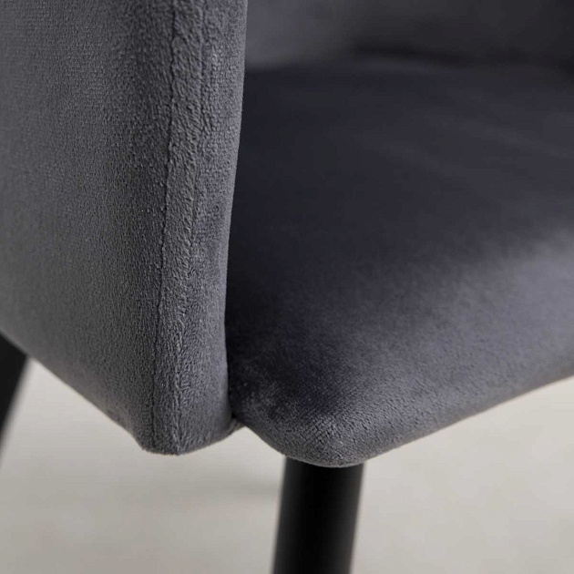 Кресло AksHome Orly темно-серый, велюр 63233 изображение 3 Кресло AksHome Orly темно-серый, велюр 63233 Фото № 3