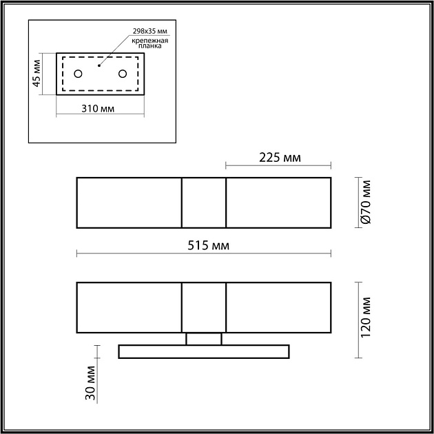 Подсветка для зеркал Odeon Light Drops Tingi 2660/2W изображение 3 Подсветка для зеркал Odeon Light Drops Tingi 2660/2W Фото № 3