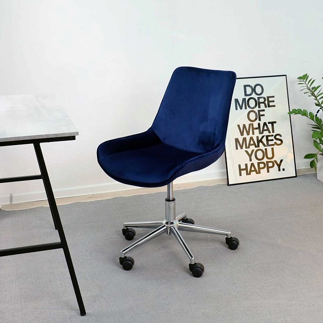 Поворотное кресло AksHome Lumier сапфировый, велюр 79742 Фото № 12