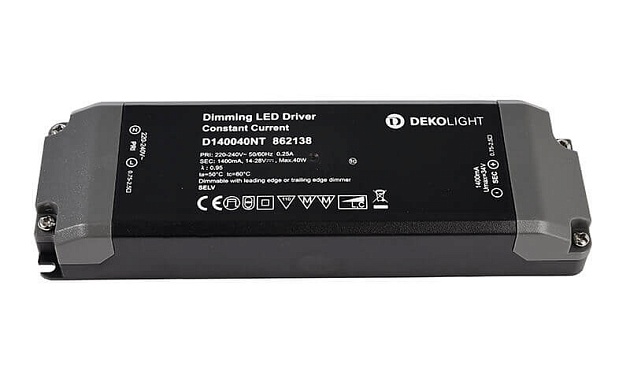 Драйвер Deko-Light D140040NT 14-28V 40W IP20 1,4A 862138 Фото № 1