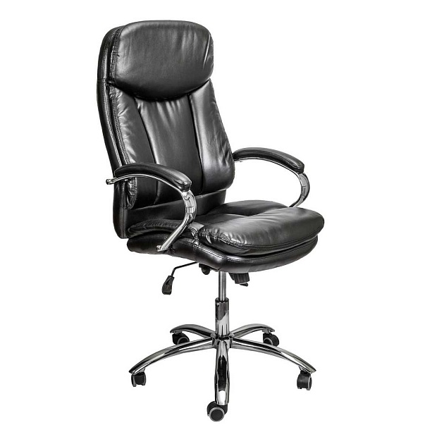 Кресло руководителя AksHome Leonardo чёрный бриллиант, экокожа 65483 Фото № 1