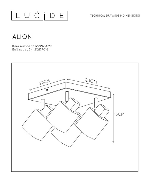 Спот Lucide Alion 17999/14/30 изображение 2 Спот Lucide Alion 17999/14/30 Фото № 2
