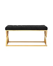 Банкетка Stool Group ИНСИГНИЯ вельвет черный сталь золото BENCH-011-TG 3