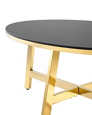 Журнальный стол Stool Group Альба 100*50 черное стекло/сталь золото УТ000004641 4