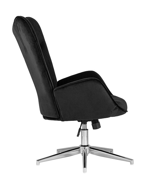Поворотное кресло Stool Group Филадельфия регулируемое велюр черный FUCHS HLR-80 Фото № 3