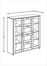 Тумба Шведский Стандарт Сириус 117х123 с 4 ящиками 2.02.03.400.5 3