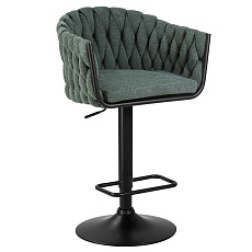 Стул барный DOBRIN LEON (зеленая ткань (LAR 275-23)) 9690-LM LEON