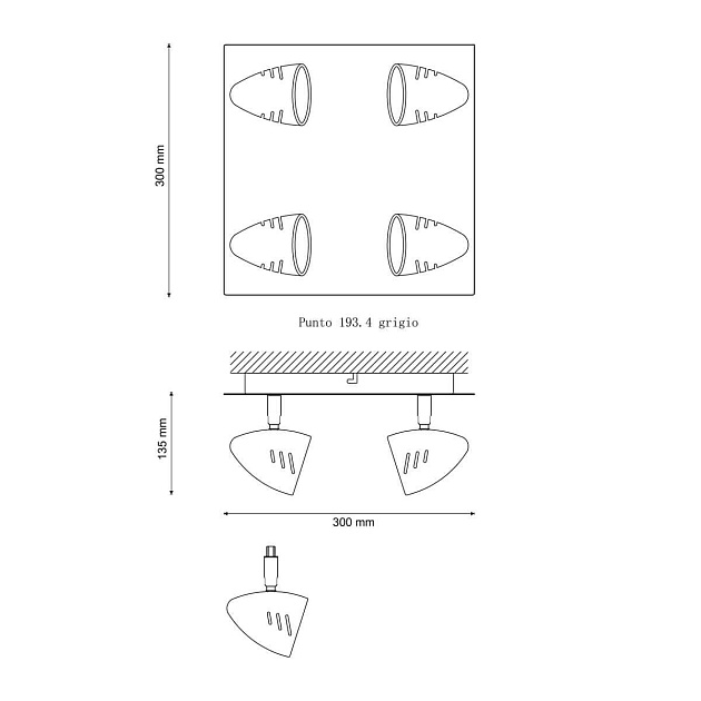 Спот Lucia Tucci Punto 193.4 Grigio изображение 2 Спот Lucia Tucci Punto 193.4 Grigio Фото № 2