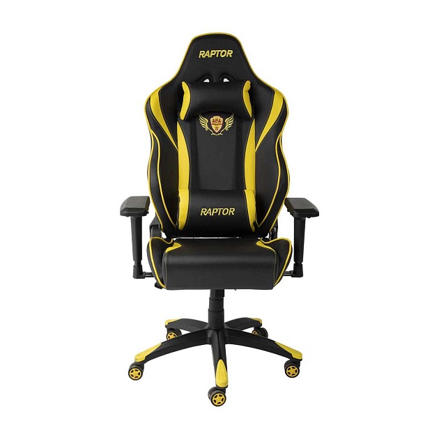 Игровое кресло AksHome Raptor желтый + черный, экокожа 45722 изображение 16 Игровое кресло AksHome Raptor желтый + черный, экокожа 45722 Фото № 16