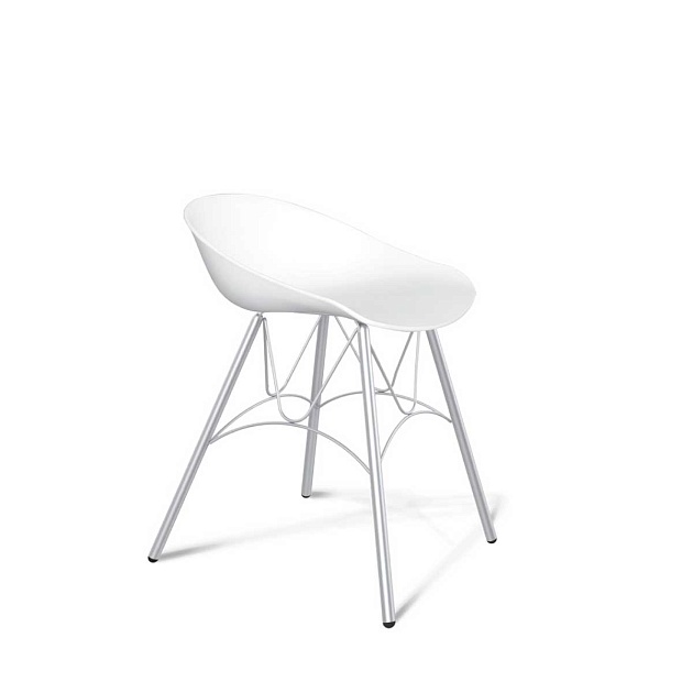 Барный стул Sheffilton SHT-ST19/S100 белый/хром лак 5252571401 Фото № 1