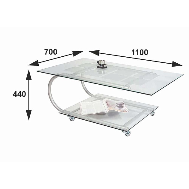 Журнальный стол Мебелик Дуэт 10 004805 изображение 3 Журнальный стол Мебелик Дуэт 10 004805 Фото № 3