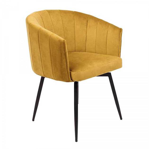 Поворотное кресло AksHome Melon карри, велюр 79678 Фото № 1