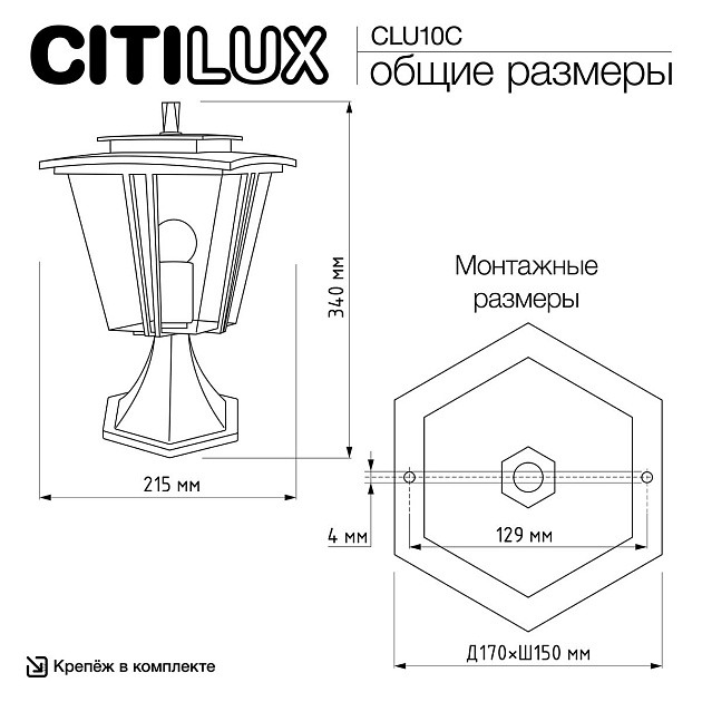 Уличный светильник Citilux Forts CLU10C Фото № 2