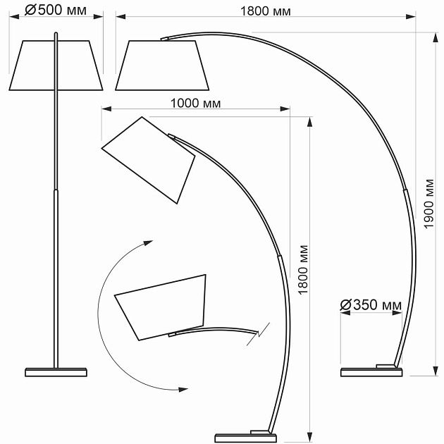 Торшер Citilux Арчи CL807010 изображение 3 Торшер Citilux Арчи CL807010 Фото № 3