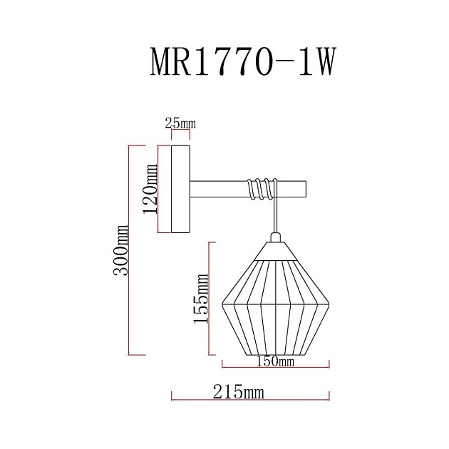 Бра MyFar Bella MR1770-1W изображение 2 Бра MyFar Bella MR1770-1W Фото № 2