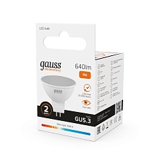 Лампа светодиодная Gauss GU5.3 9W 3000K матовая 13519 4