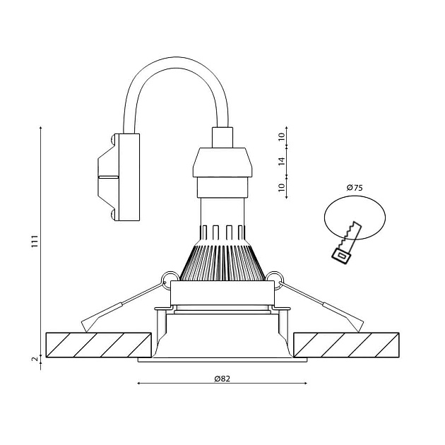Встраиваемый светильник DesignLed DL-MJ-1003G-B 002962 Фото № 2