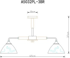 Потолочная люстра Arte Lamp Matthew A5032PL-3BR 4