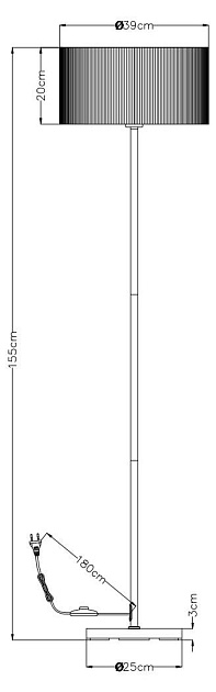 Торшер Arte Lamp Mallorca A1021PN-1SS изображение 3 Торшер Arte Lamp Mallorca A1021PN-1SS Фото № 3