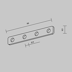 Комплект прямых соединителей Maytoni Technical Exility Busbar (4 шт) TRA034D-C-42S 1