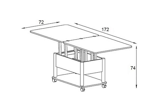 Стол-трансформер Woodville Виват 402947 изображение 2 Стол-трансформер Woodville Виват 402947 Фото № 2