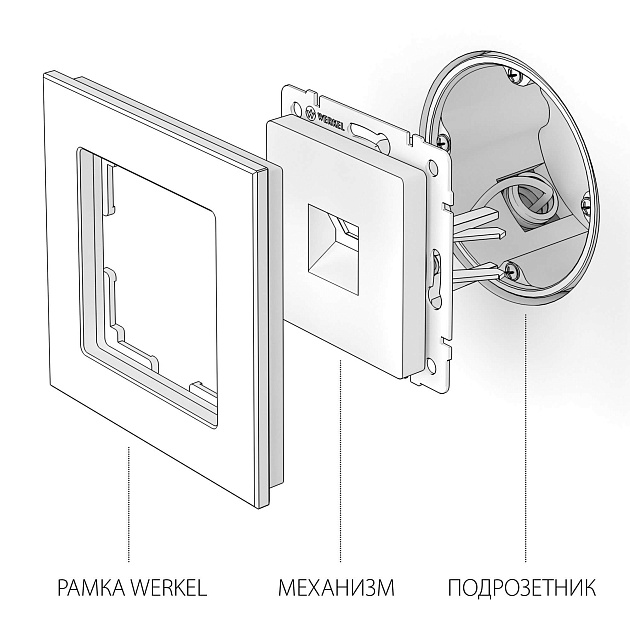 Телефонная розетка Werkel RJ11 слоновая кость W1182003 4690389155888 Фото № 3