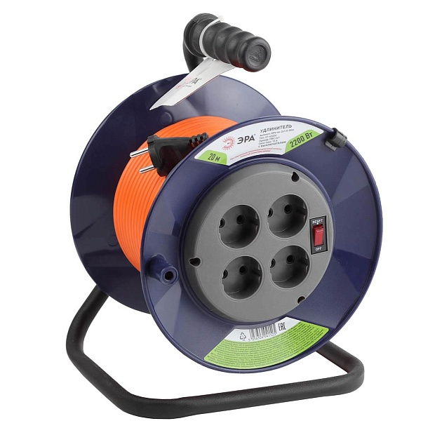 Удлинитель силовой ЭРА RPx-4s-2x1.0-20m Б0043050 Фото № 1
