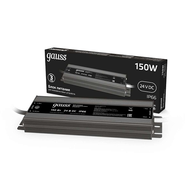 Блок питания Gauss 150W 24V IP66 202022150 Фото № 3