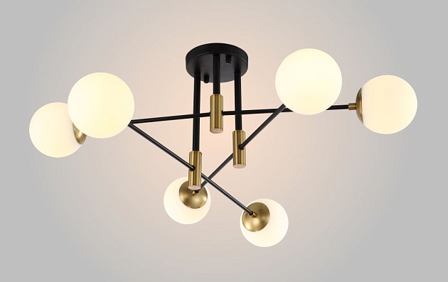 Потолочная люстра Crystal Lux Fidel PL6 Black Фото № 3