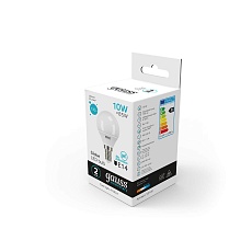 Лампа светодиодная Gauss E14 10W 4100K матовая 53120 2