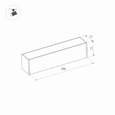 Трековый светодиодный светильник для магнитного шинопровода Arlight Mag-Flat-25-L600-18W Warm3000 033675 1